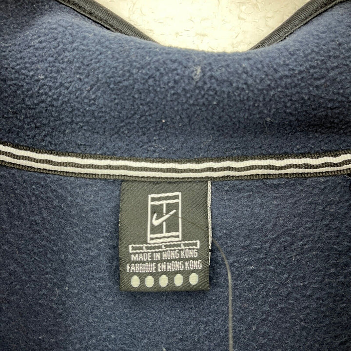 Vintage Nike Fleece Navy Blue Quarter Zip Pullover Jacket Size L