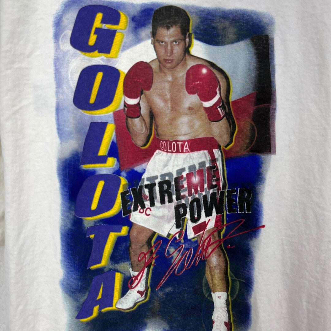 Vintage Andrew Golota 1990s Boxing White T-shirt Size XL