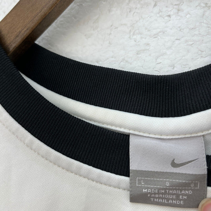 Vintage Nike Mid Swoosh Logo White Jersey Size L