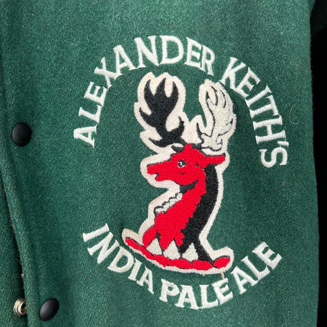 Vintage Alexander Keith's India Pale Ale Green Snapped Jacket Size XL