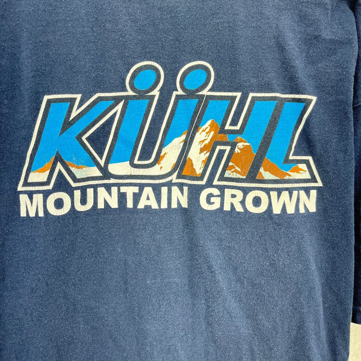 Vintage KUHL Mountain Grown Navy Blue T-shirt Size XL