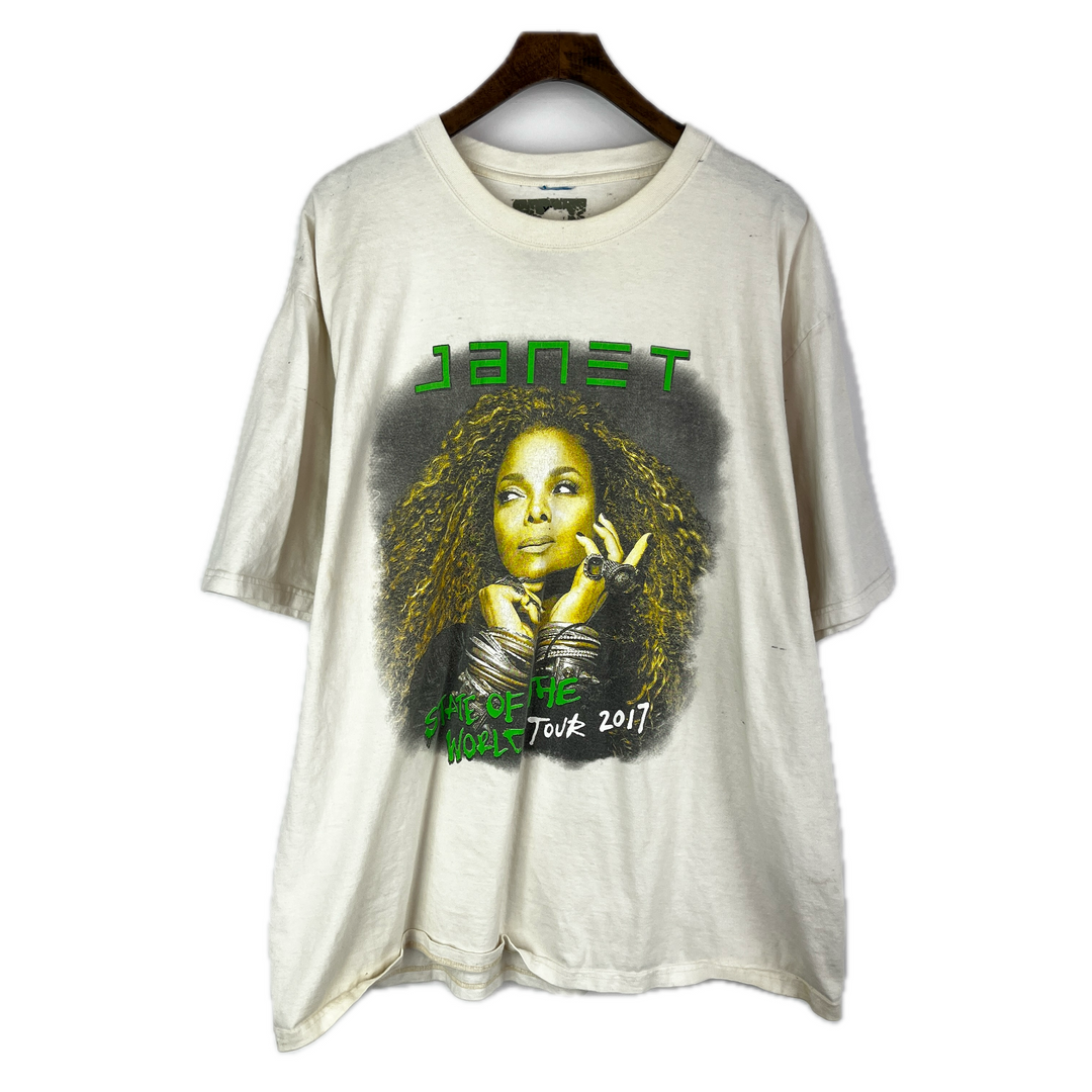 Janet Jackson Tour T-shirt 2017 White Size L