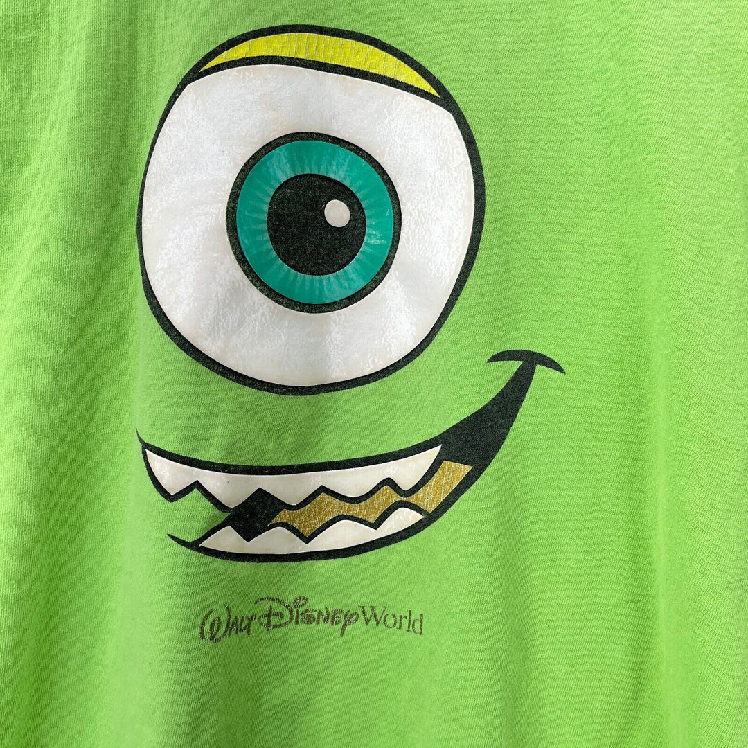Vintage Disney Monster Inc Mike Wazowski Movie Promo T-shirt Green Size M