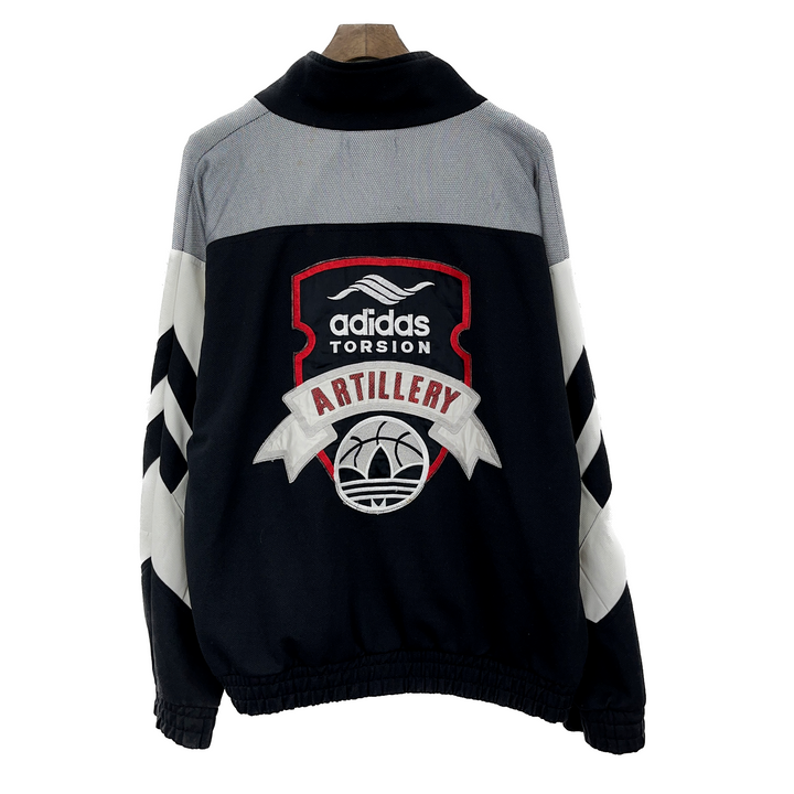 Vintage Adidas Artillery Logo Full Zip White Track Jacket Size L