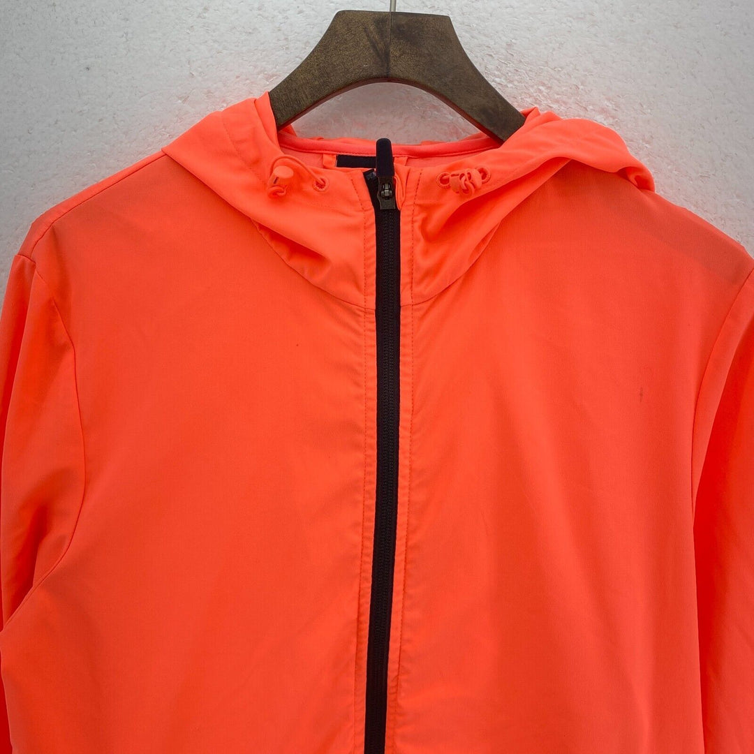 Vintage Nike Dri-Fit Orange Neon Light Hooded Jacket Size L