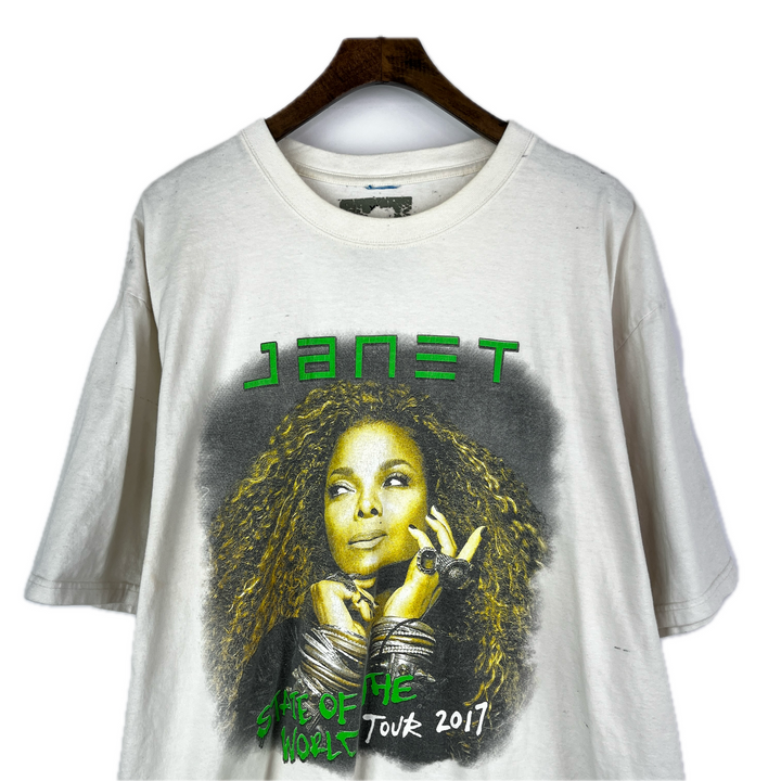 Janet Jackson Tour T-shirt 2017 White Size L