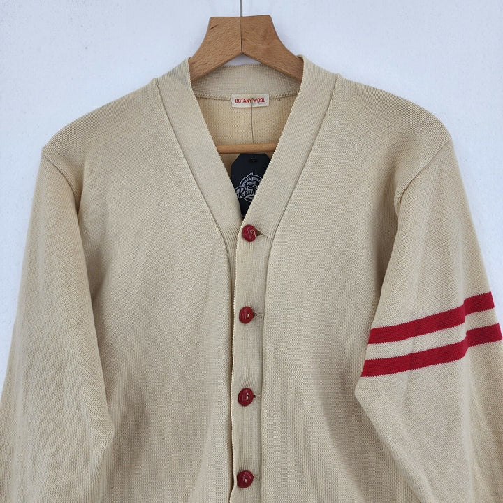 Vintage Cream Wool Knit Cardigan Size S