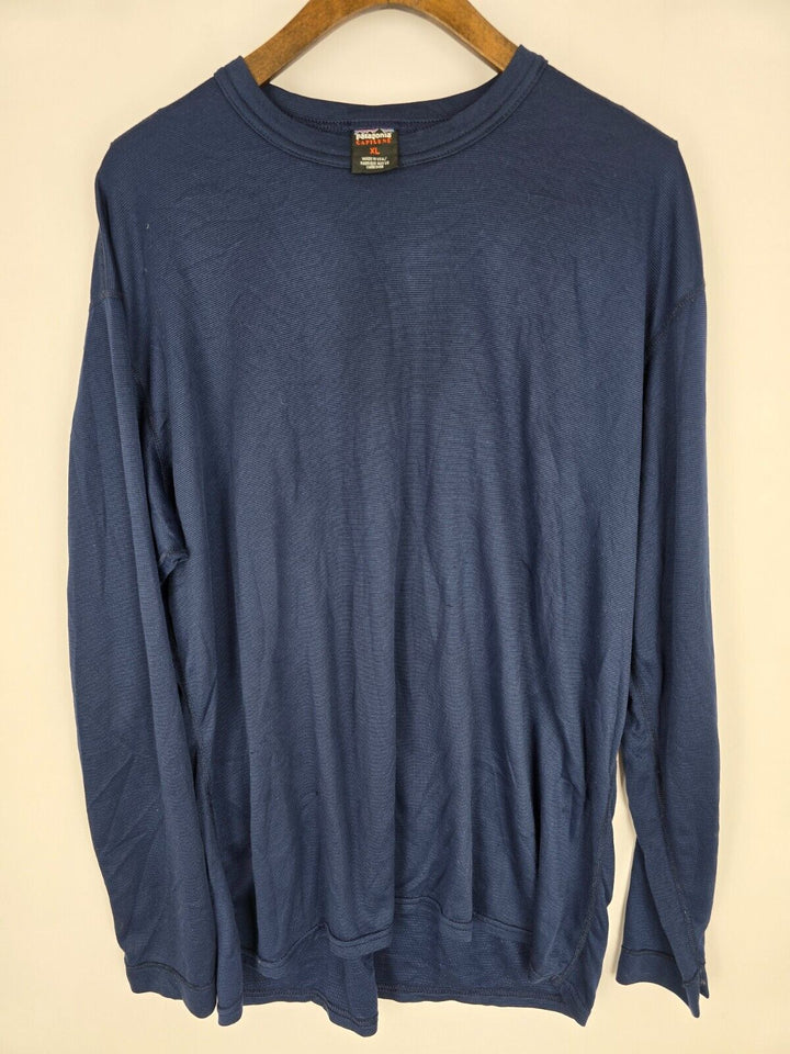 Vintage Patagonia Capilene shirt Mens XL Blue Long Sleeve Lightweight Baselayer