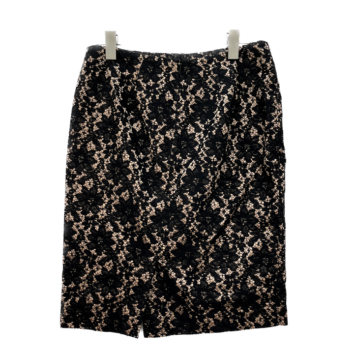 Talbots Petites Lace Black Pencil Skirt Size 4P