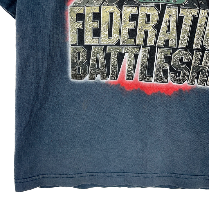 Vintage Star Wars Battleship Federation Blue 90s T-Shirt Kids Size Large
