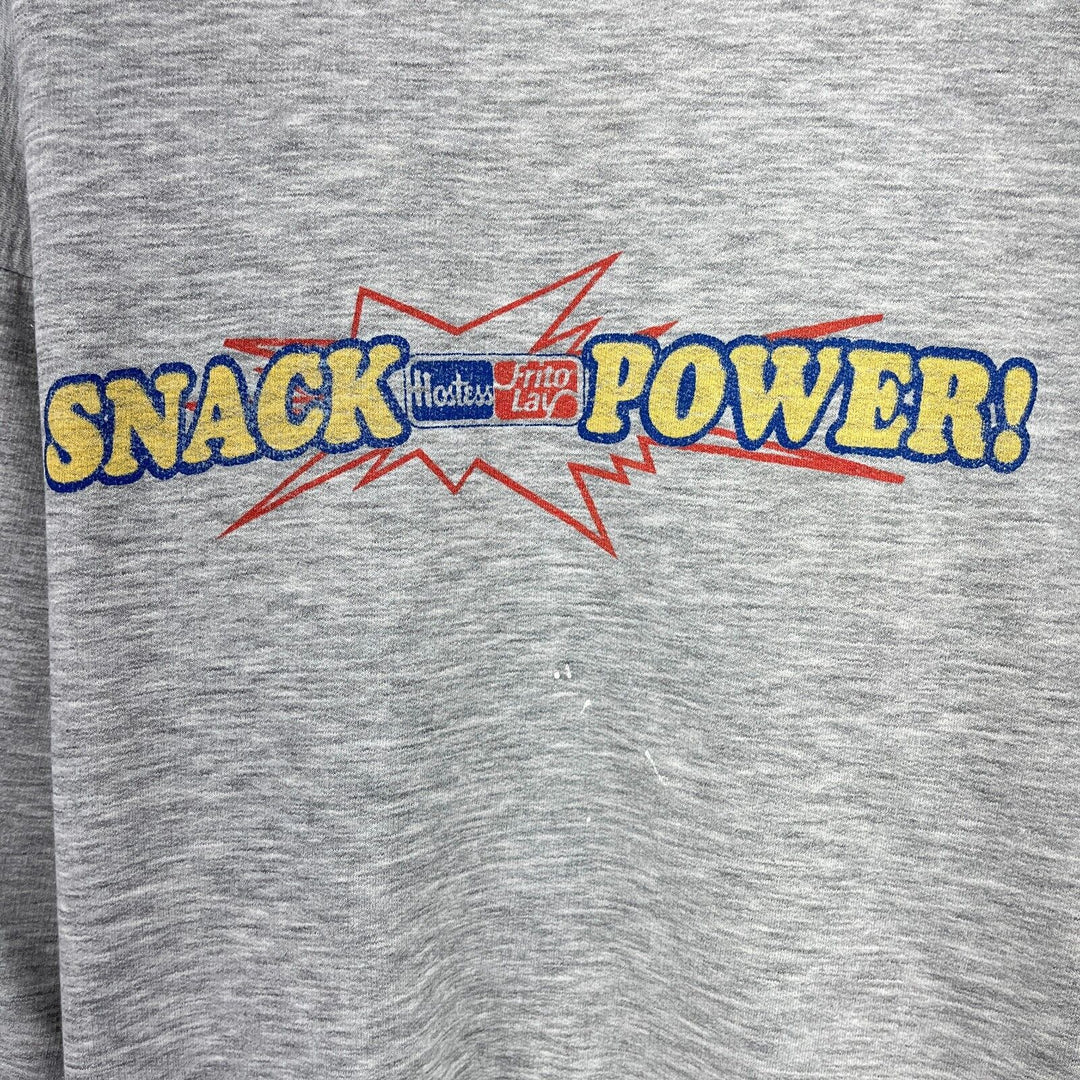 Vintage Snack Power Hostess Frito Lay Potato Chips Pullover Gray Sweatshirt L