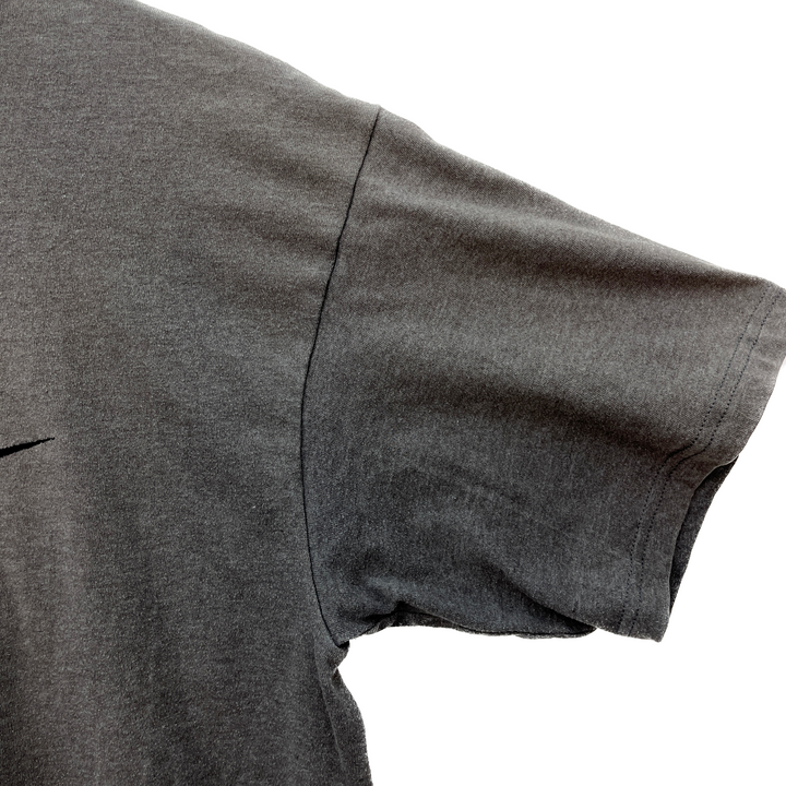 Vintage Nike Swoosh Check Logo Gray T-shirt Size M