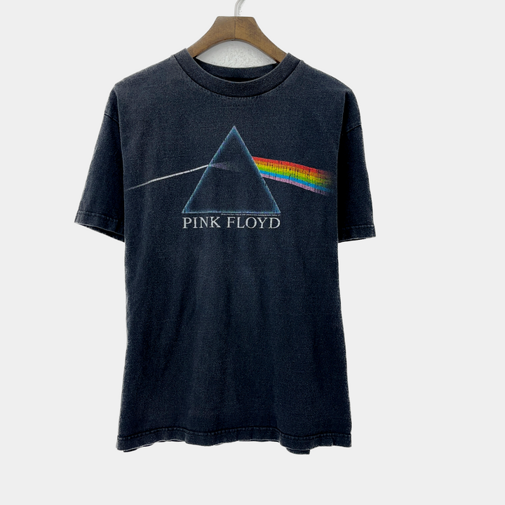 Vintage Pink Floyd Prism Dark Side Of The Moon Rock Band Black T-shirt Size M