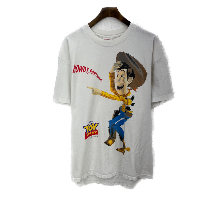 Vintage Toy Story Woody Sheriff Disney Pixar Howdy Partner White T-shirt Size L