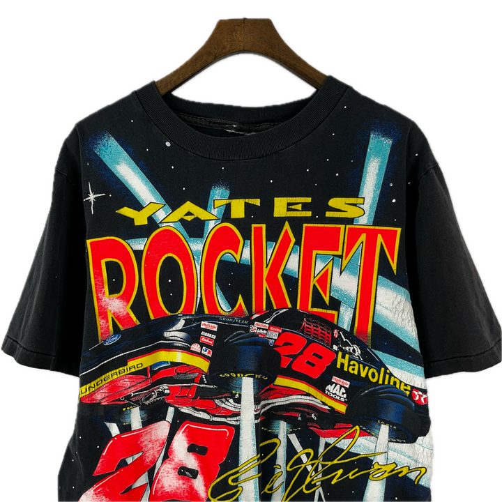 Vtg 90’s Nascar Rocket All Over Ernie Irvan T-shirt Robert Yates Racing Team