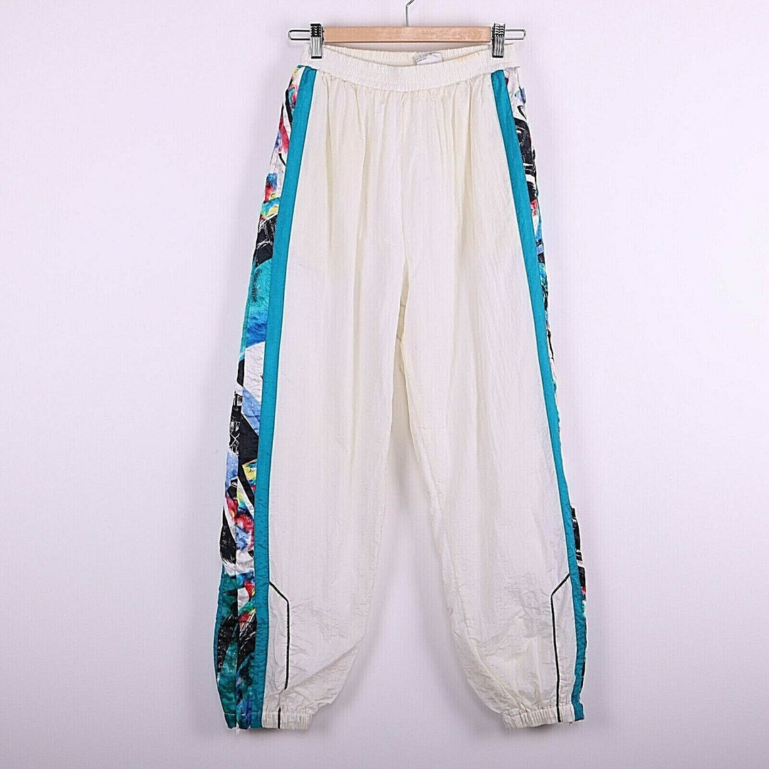 Vintage White Nylon Track Pant Size M