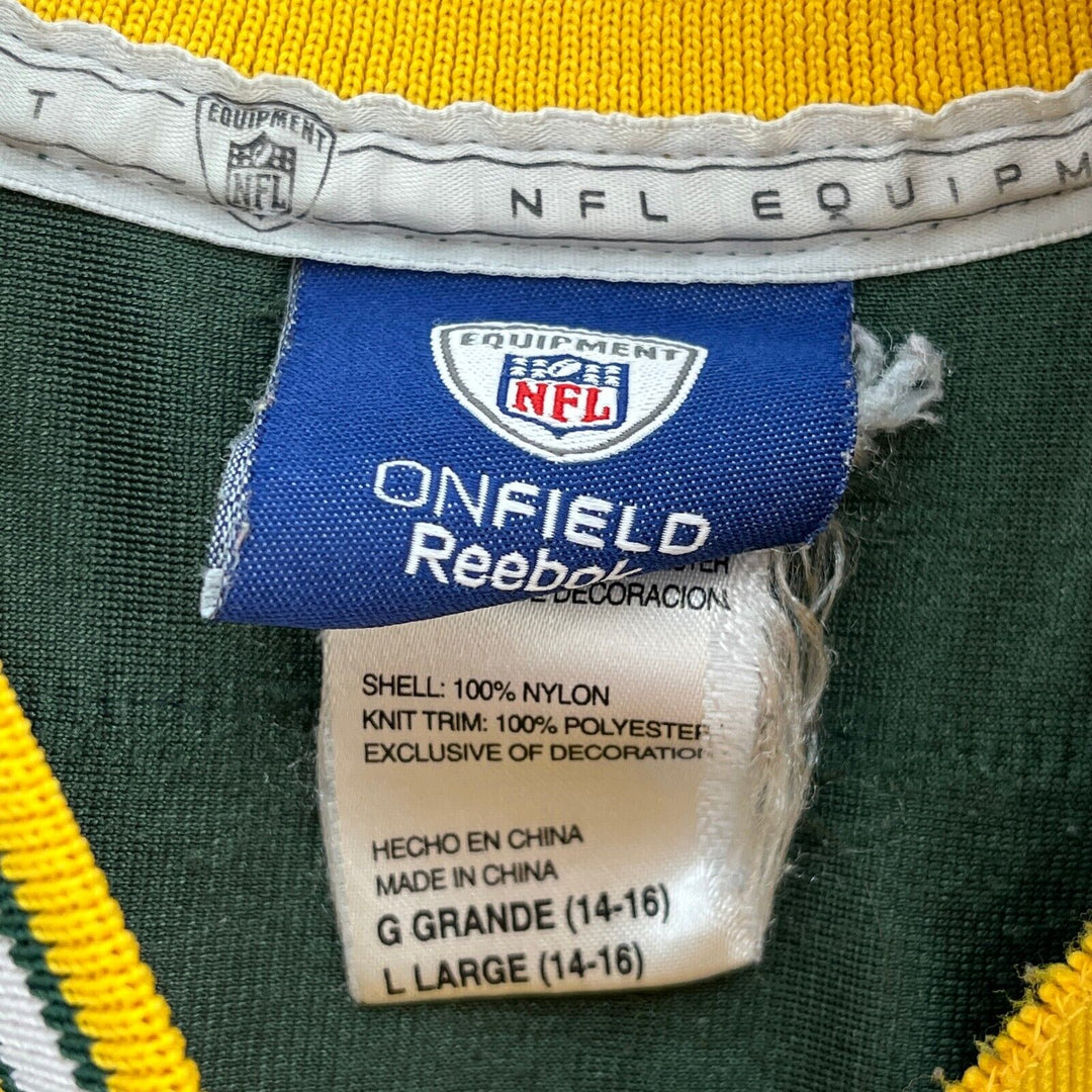 Vintage Reebok Green Bay Packers NFL #80 Driver Green Jersey Size L Kids