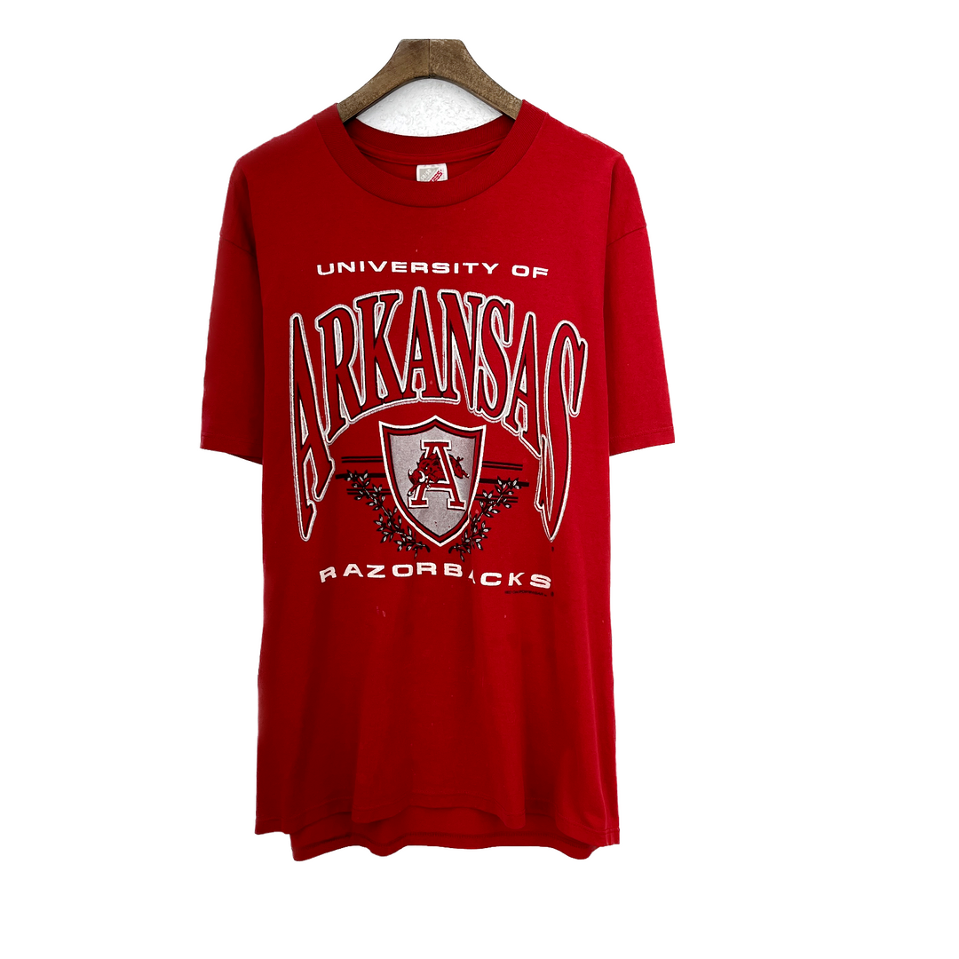 Vintage University Of Arkansas Razorbacks Red T-shirt Size L