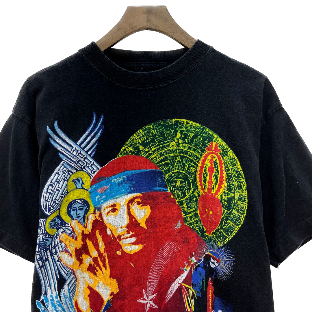 1996 Carlos Santana Heaven Smiles Vintage T-shirt Size M Black Single Stitch 90s
