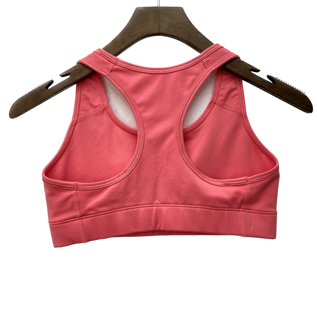Nike Swoosh Logo Activewear Top Pink Sport Bra Size XS