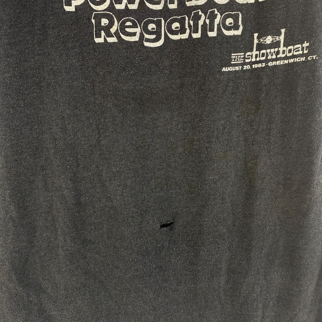 Vintage Gateway Powerboat Regatta 1983 T-shirt Size L Black Single Stitch Kid's