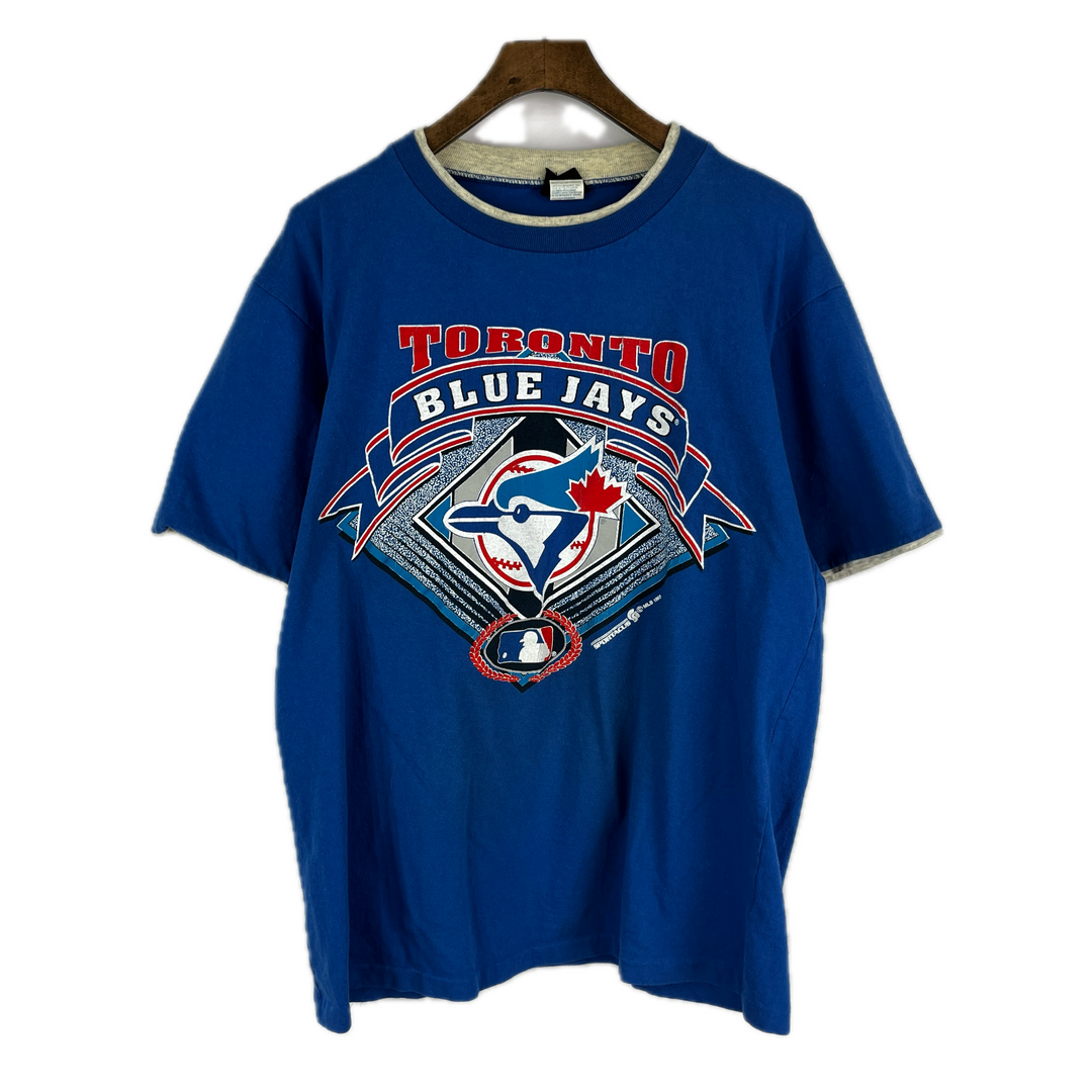 Vintage Toronto Blue Jays Shirt Mens M Blue 90s MLB Baseball