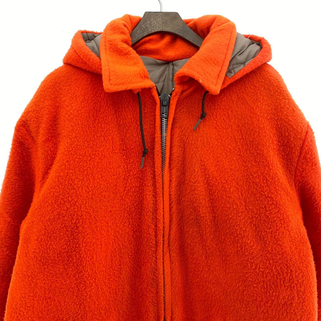 Acme Vintage Red Fleece Full Zip Hooded Jacket Size XL
