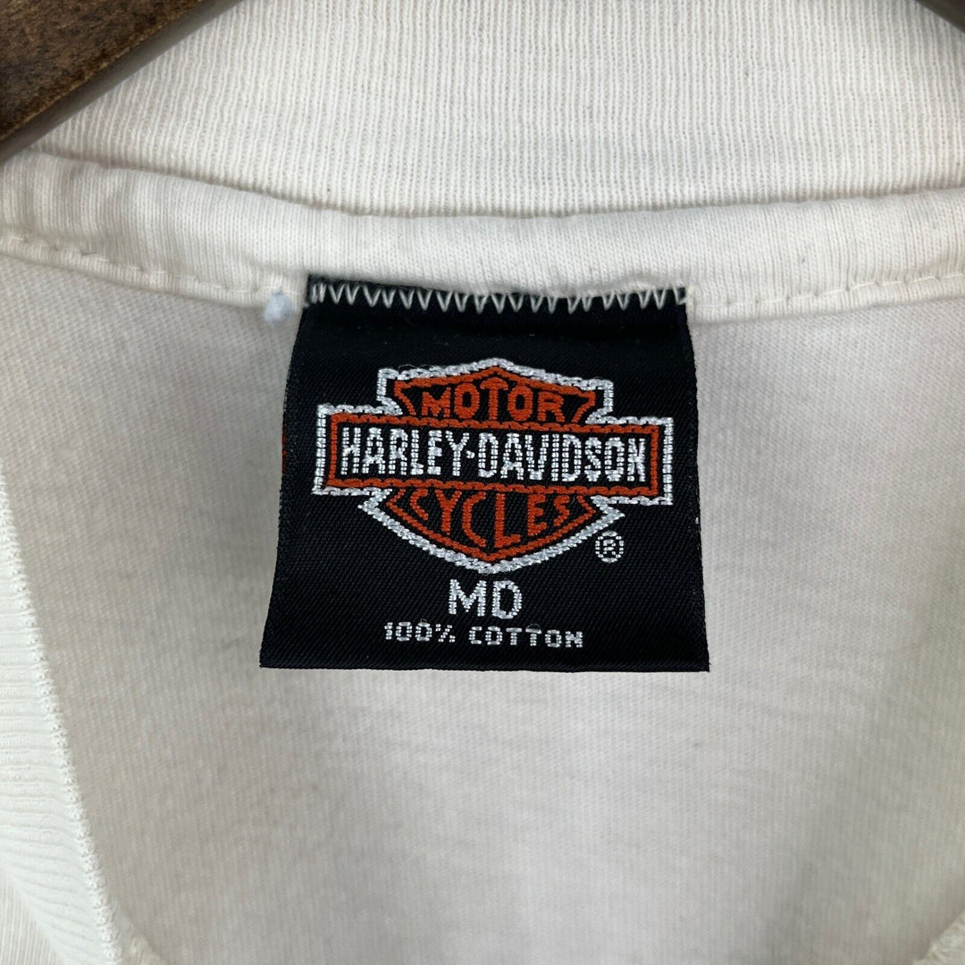 Vintage Harley Davidson Shirt Men's M White Daytona Southern Rally HOG 1995 EUC