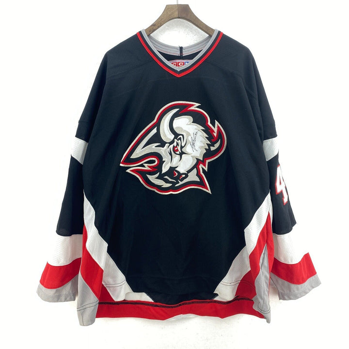 Vintage Buffalo Sabres Mikko Makela CCM NHL Black Jersey Size M