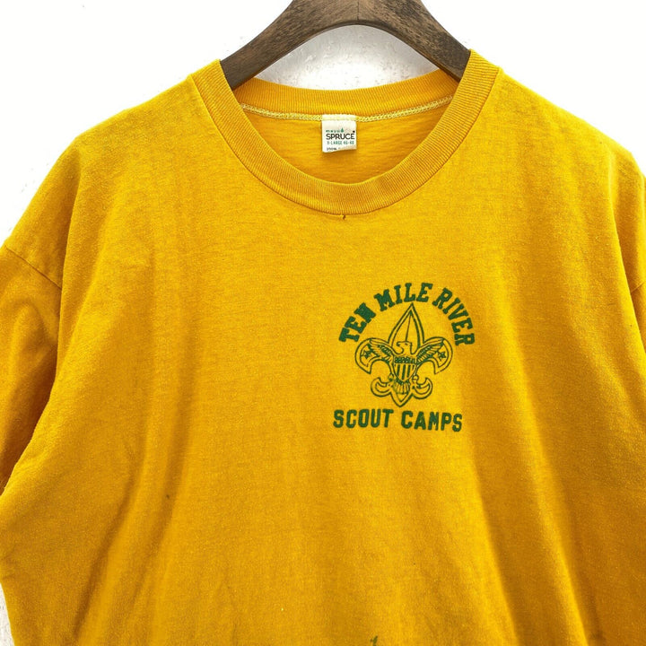 Ten Mile River Scout Camps Vintage 1960'sYellow T-shirt Size XL Kids