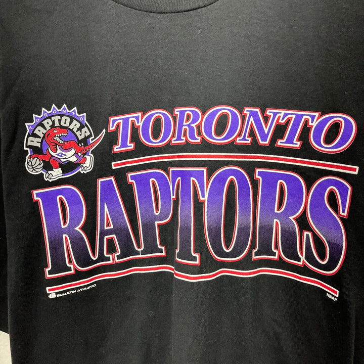 Vintage Toronto Raptors NBA Basketball Black T-shirt Size L Crew Neck