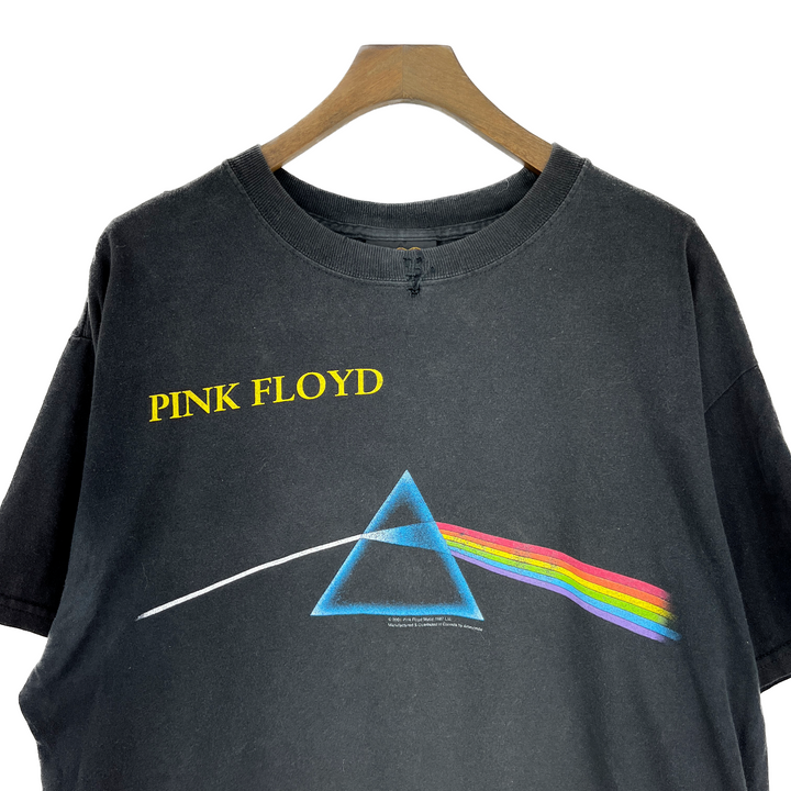 Vintage Pink Floyd Dark Side of the Moon Prism Graphic T-Shirt Size M-L Black