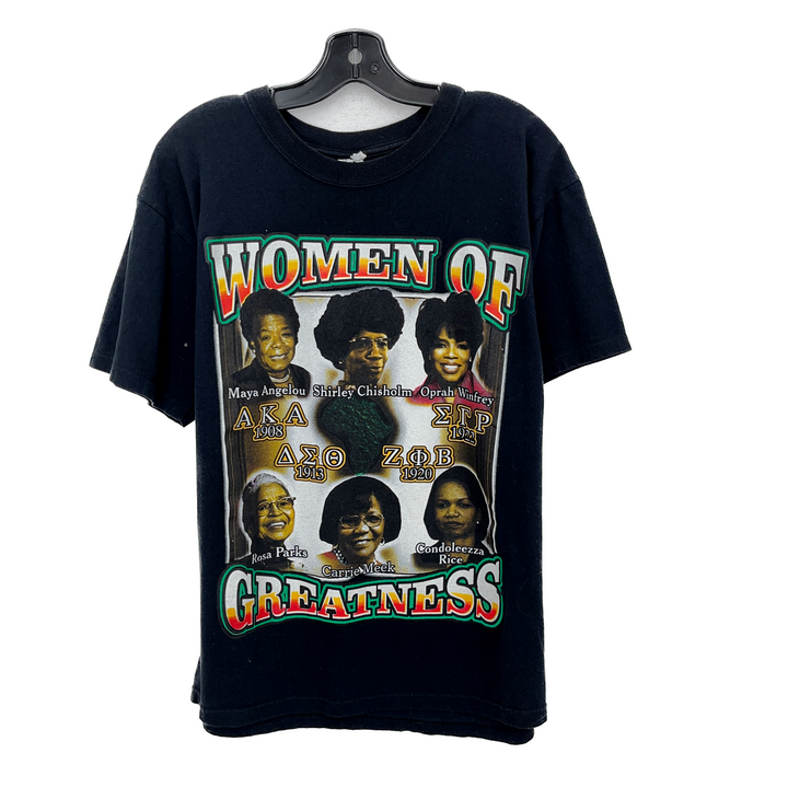 Vintage Women Of Greatness Rap Tee Style Black T-shirt Size L Alicia Keys