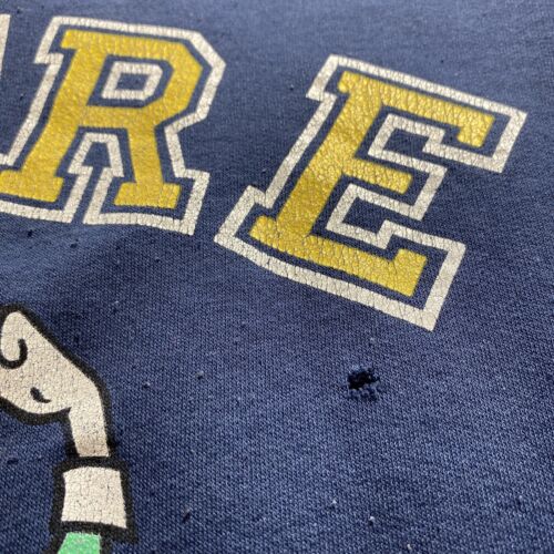 Vintage Notre Dame Fighting Irish College NCAA Navy Blue Sweatshirt Size L