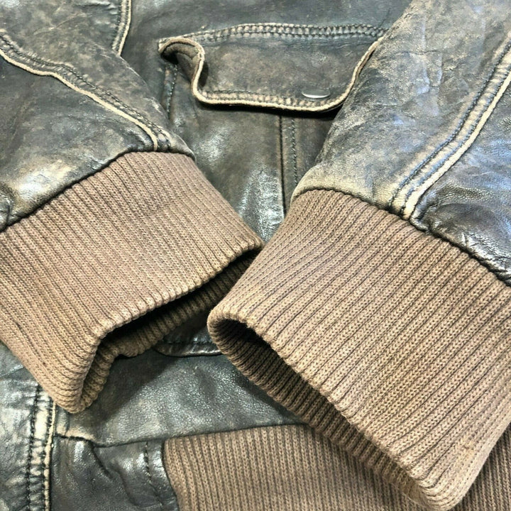 Danier Brown Leather Jacket Size M