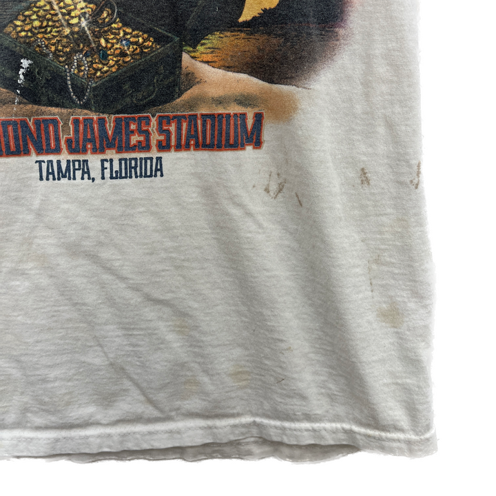 Vintage Puma Super Bowl XXXV Raymond James Stadium Florida White T-shirt Size M