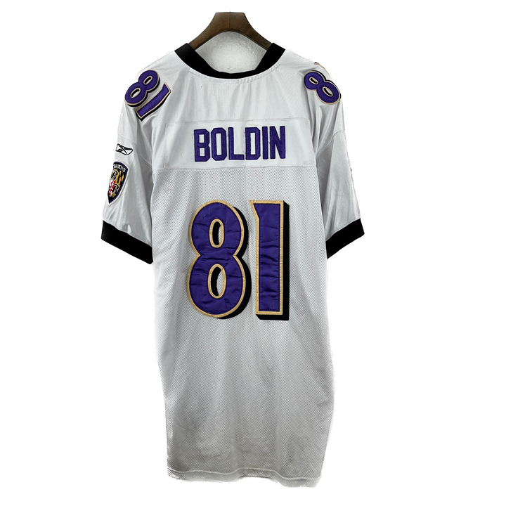 Anquan Boldin Baltimore Ravens Jersey #81 Sz 56 Adult Onfield Reebok White NFL