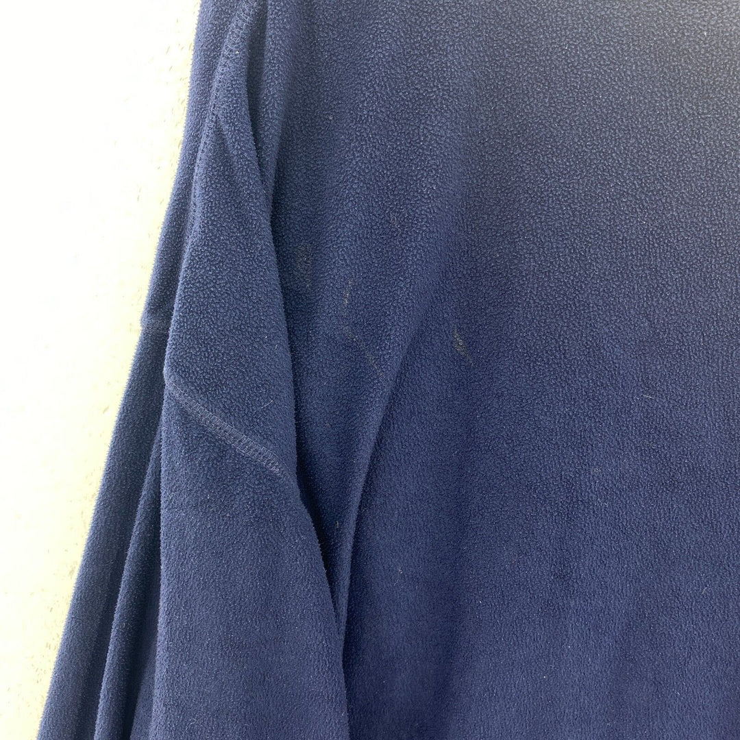 Navy Blue Fleece Crew Neck Long Sleeve T-shirt Size XL