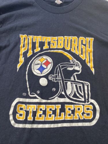 Vintage Pittsburgh Steelers NFL Black T-shirt Size L Football