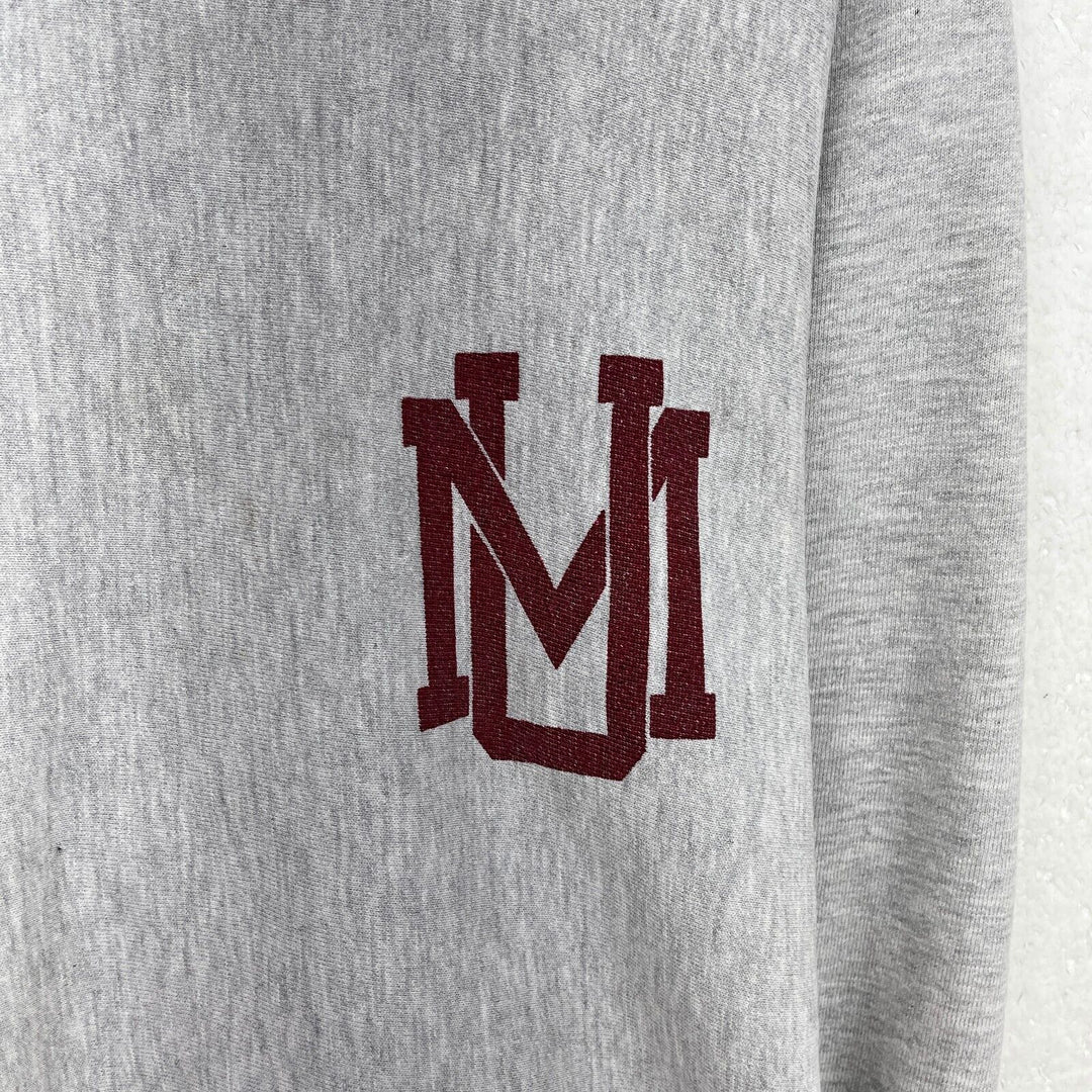 Vintage Champion University Of Massachusetts Logo Gray Sweatshirt Size L