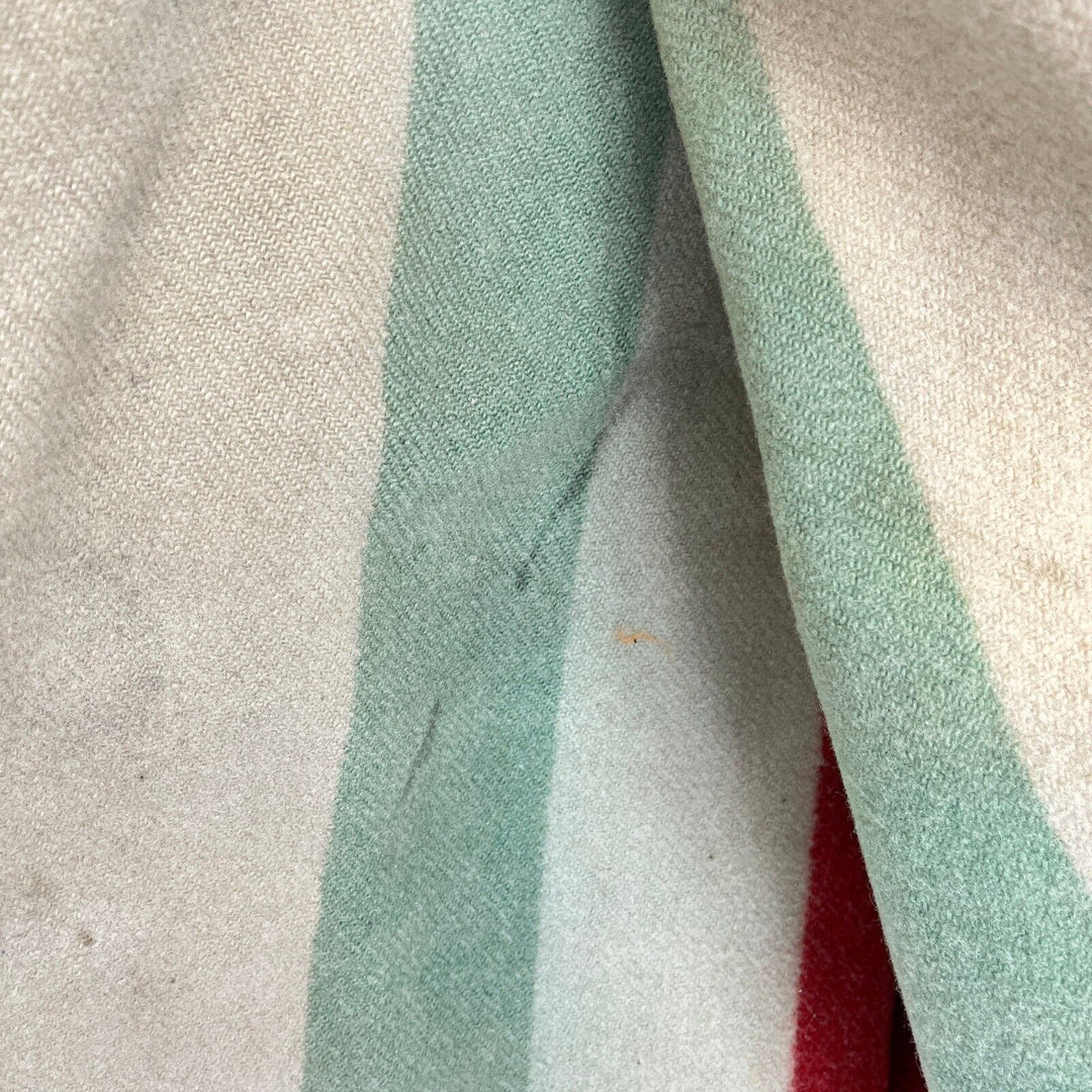 Vintage Hudson Bay Wool Point 4 Stripes Blanket Size 74'' x 52''