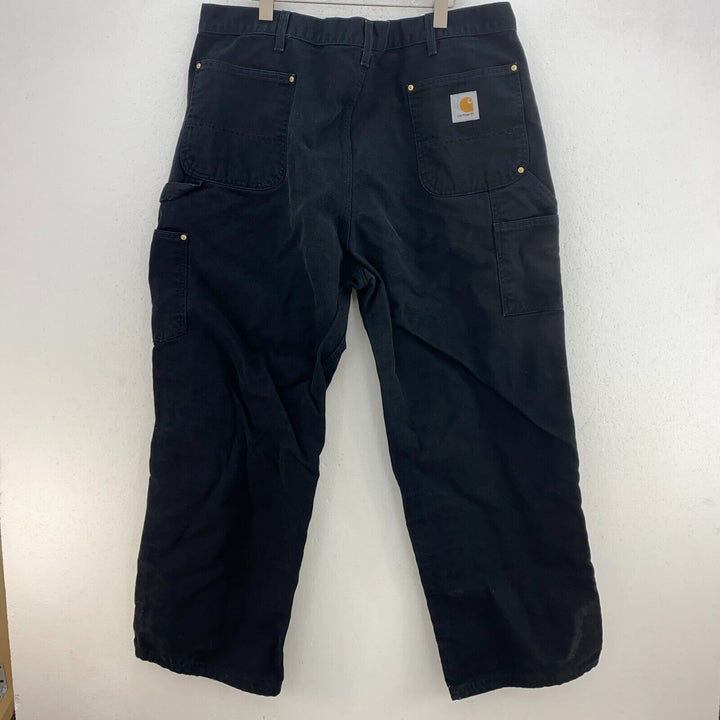 Vintage Carhartt Double Knee Workwear Canvas Navy Blue Pants Size 41 x 30