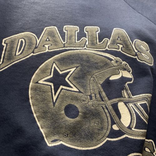Vintage Dallas Cowboys NFL Navy Blue Sweatshirt Size S Crew Neck