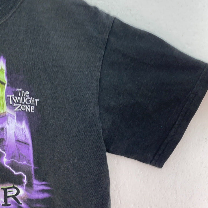 Vintage The Twilight Zone Tower Of Terror I Survived Black T-shirt Size M Kids
