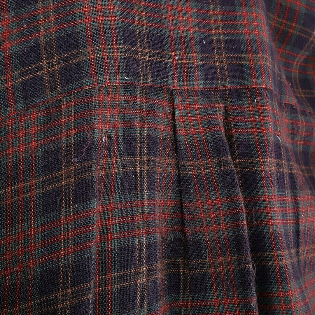 Vintage Plaid Acrylic Pocket Shirt Size Medium 90s