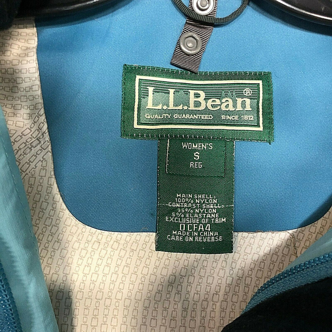 L.L.Bean Women's Vintage Nylon Blue Jacket Full Zip Hooded Size S
