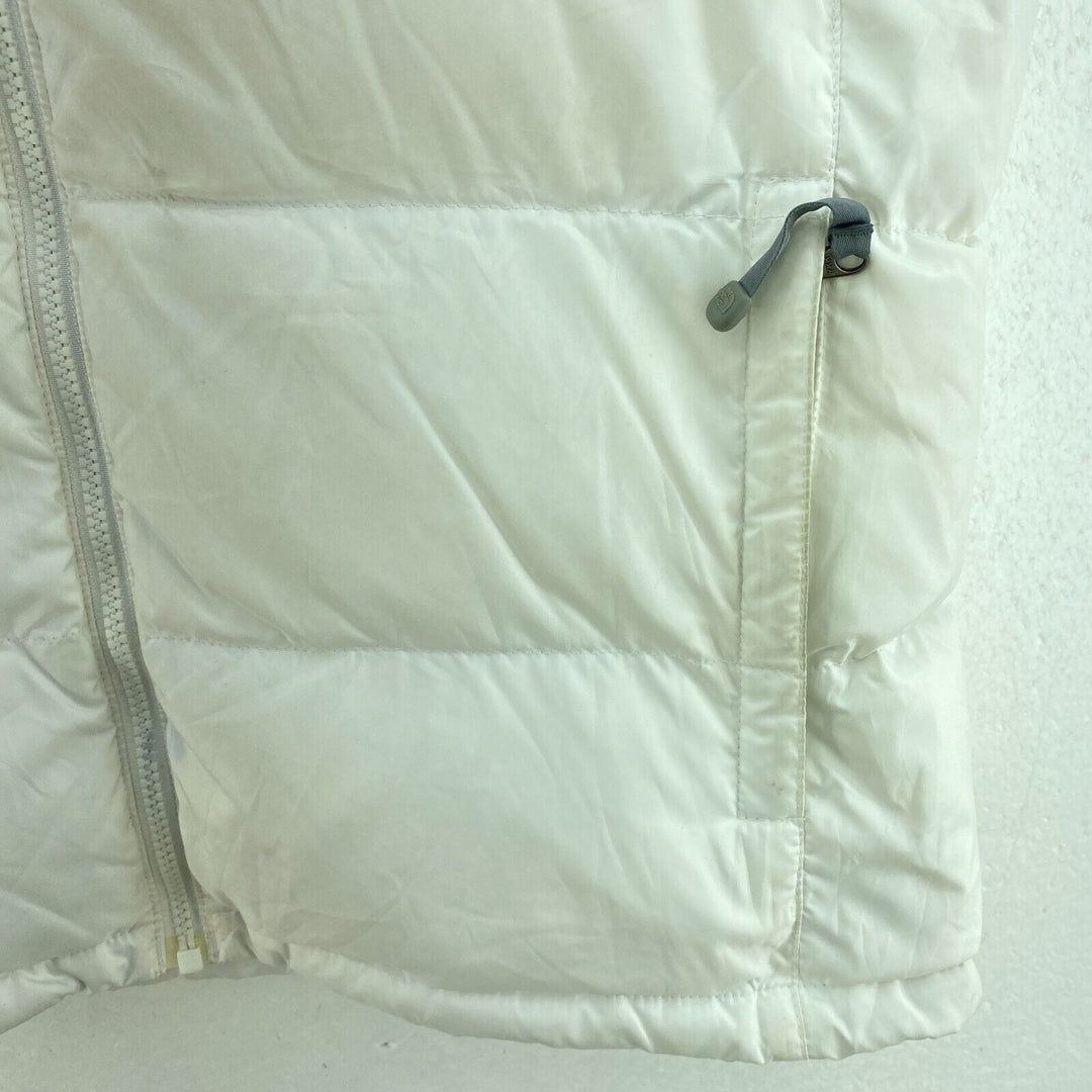 Vintage The North Face Full Zip White Puffer Vest Jacket Size L Women's