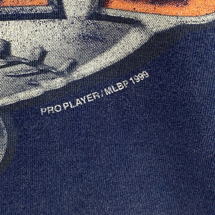Vintage Pro Player Detroit Tigers MLB 1999 Navy Blue T-shirt Size L Tee
