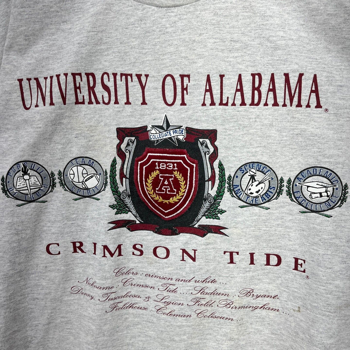 Vintage University Of Alabama Crimson Tide Gray T-shirt Size XL