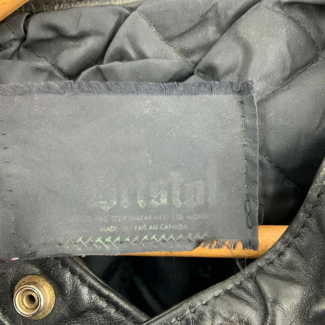 Vintage Leather Jacket Black Size S Acme Zipper